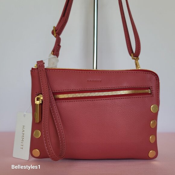 HAMMITT Handbags - HAMMITT NASH Small Pebbled Leather Crossbody - Rouge Pink color 🎈$175.